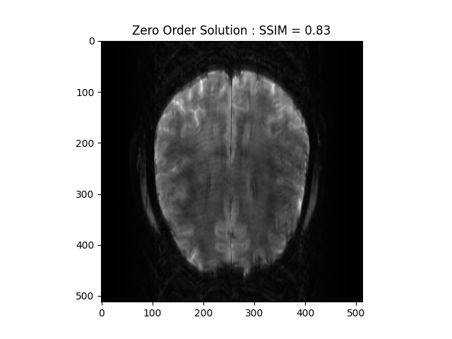 Zero Order Solution : SSIM = 0.83